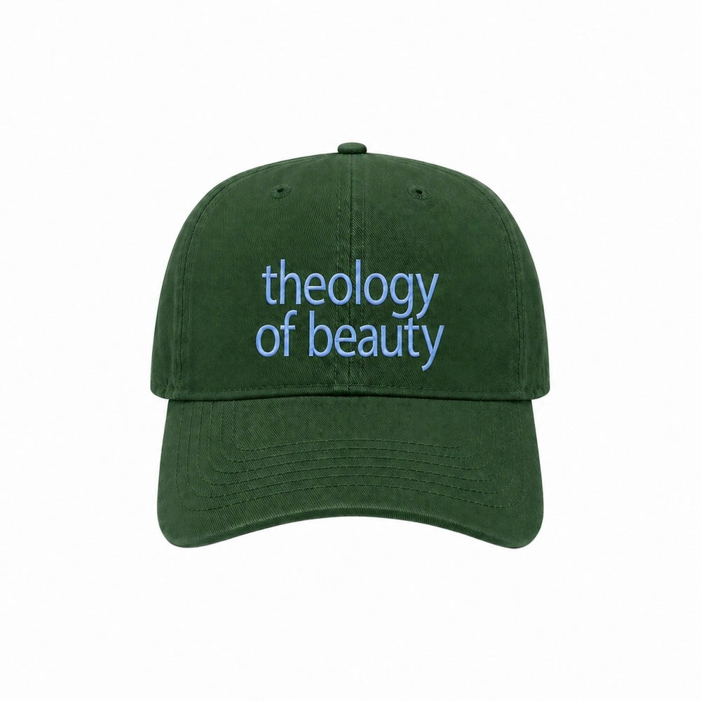 Green hat (baby blue embroidery)