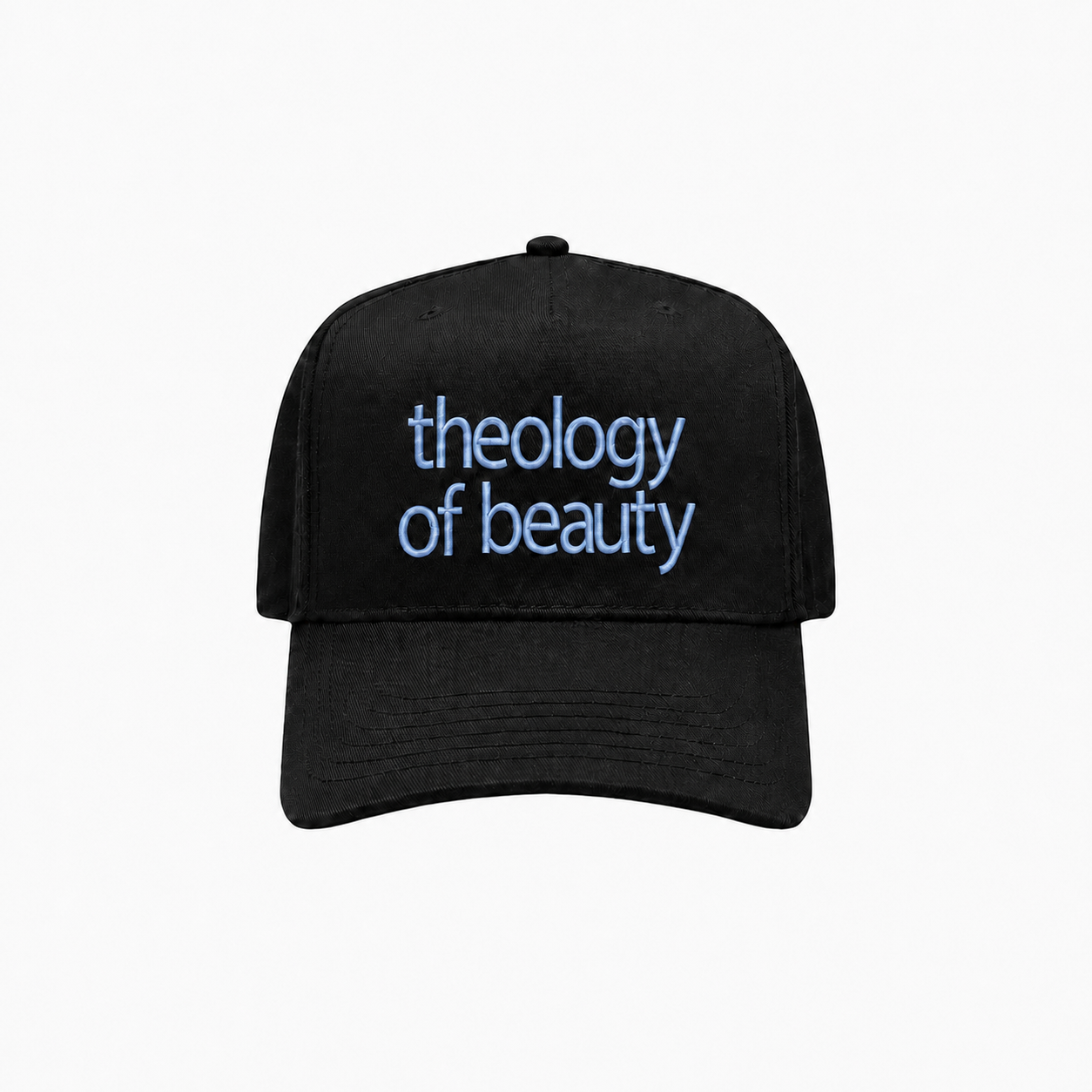 Black hat (baby blue embroidery)