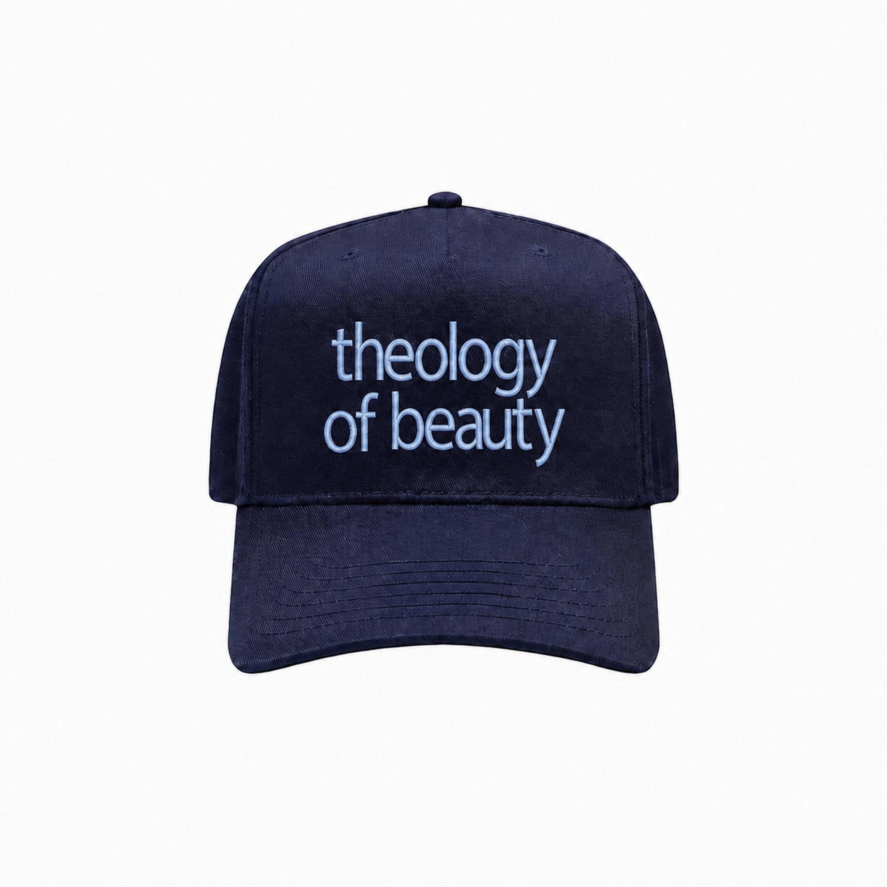 Navy hat (baby blue embroidery)