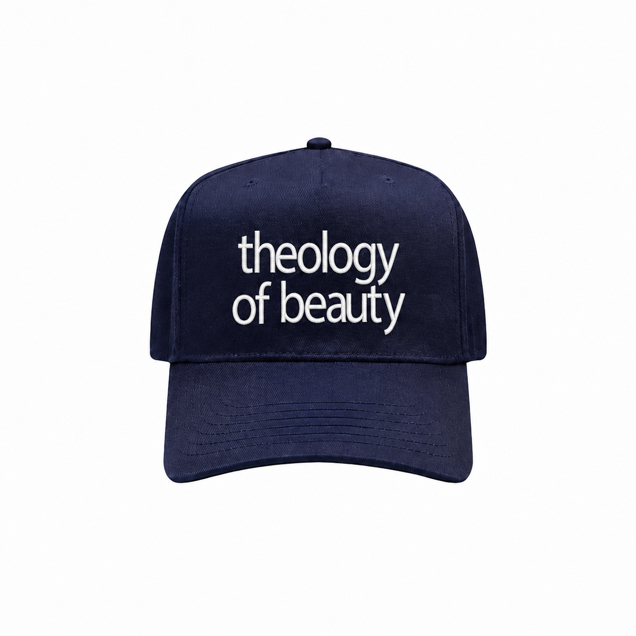 Navy hat (white embroidery)